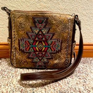 Aztec Leather purse